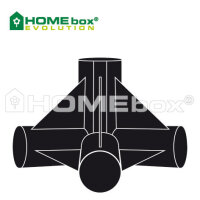 Homebox Spare Parts 4 Wege Verbinder 22mm (2 St&uuml;ck)